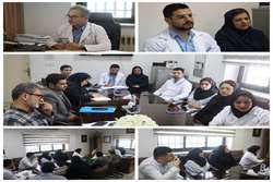 جلسه بررسی و پیگیری مسائل آزمایشگاه و پاتولوژی با دکتر محمد حقیقی سرپرست مرکز آموزشی درمانی رازی رشت